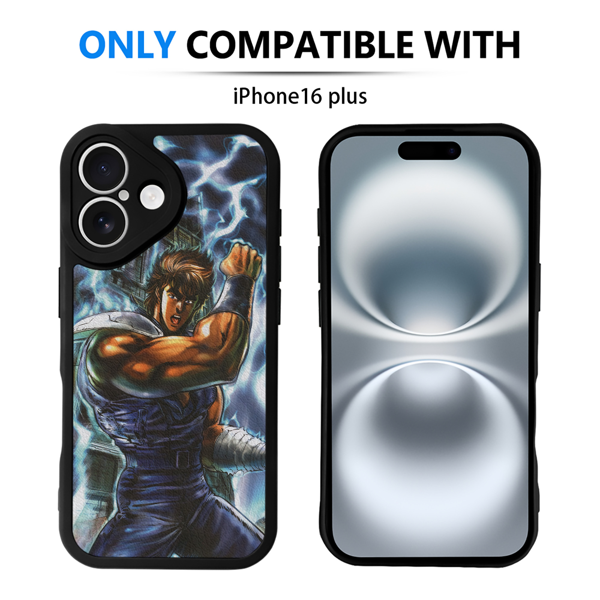 （画像用） 北斗の拳 Fist of the North Star 【iPhone 16シリーズ対応】シリコンスマホケース（レザー調） 材質：シリコン